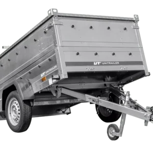 Remorque légère 200×125 UNITRAILER GARDEN 201 KIPP avec côtés BIS et couverture en aluminium