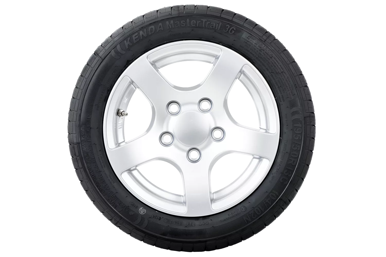 Roue renforcée pour remorque KENDA 195/50 R13C 104/102N JANTE ALU STARCO 6Jx13″H2 5×112 ET:30 – Image 2