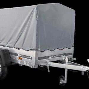 Remorque automobile Garden Trailer 200 KIPP 200 x 106 cm avec bâche haute, arceau et roue jockey PTAC 500 kg