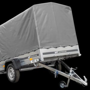Remorque routière avec bâche haute (110 cm), arceau (110 cm) et roue jockey 230×125 Garden Trailer 230 KIPP