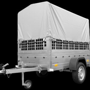 Remorque tôle Garden Trailer 200 KIPP 200×106 cm [avec rehausses grillagées, bâche haute et arceau]