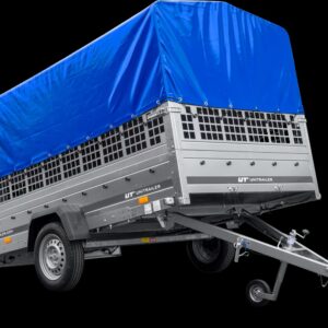 Remorque voiture 264×150 UNITRAILER GARDEN 265 KIPP avec ridelles grillagées, arceau H