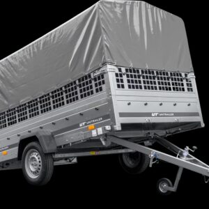 Remorque voiture 264×150 UNITRAILER GARDEN 265 KIPP avec ridelles grillagées, arceau H